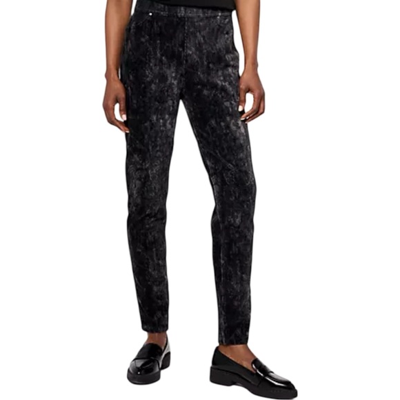 Susan Graver Pants - NEW Susan Graver Weekend Petite Printed Knit Corduroy Slim Leg Ankle Pants
